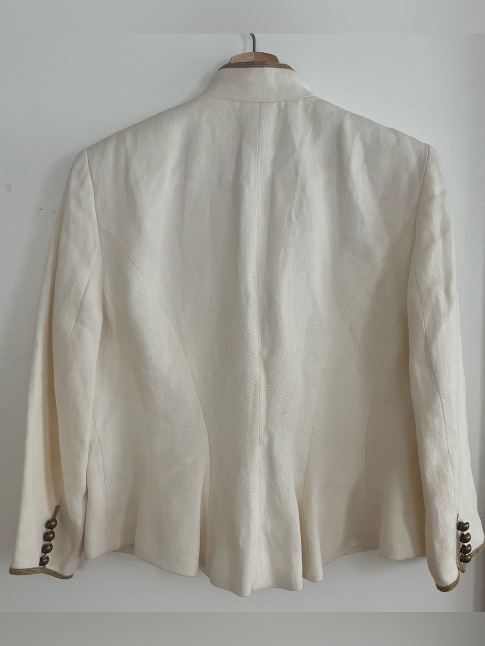 Lauren Ralph Lauren vintage Military inspired linen blazer sz 12 - Picture 3 of 9